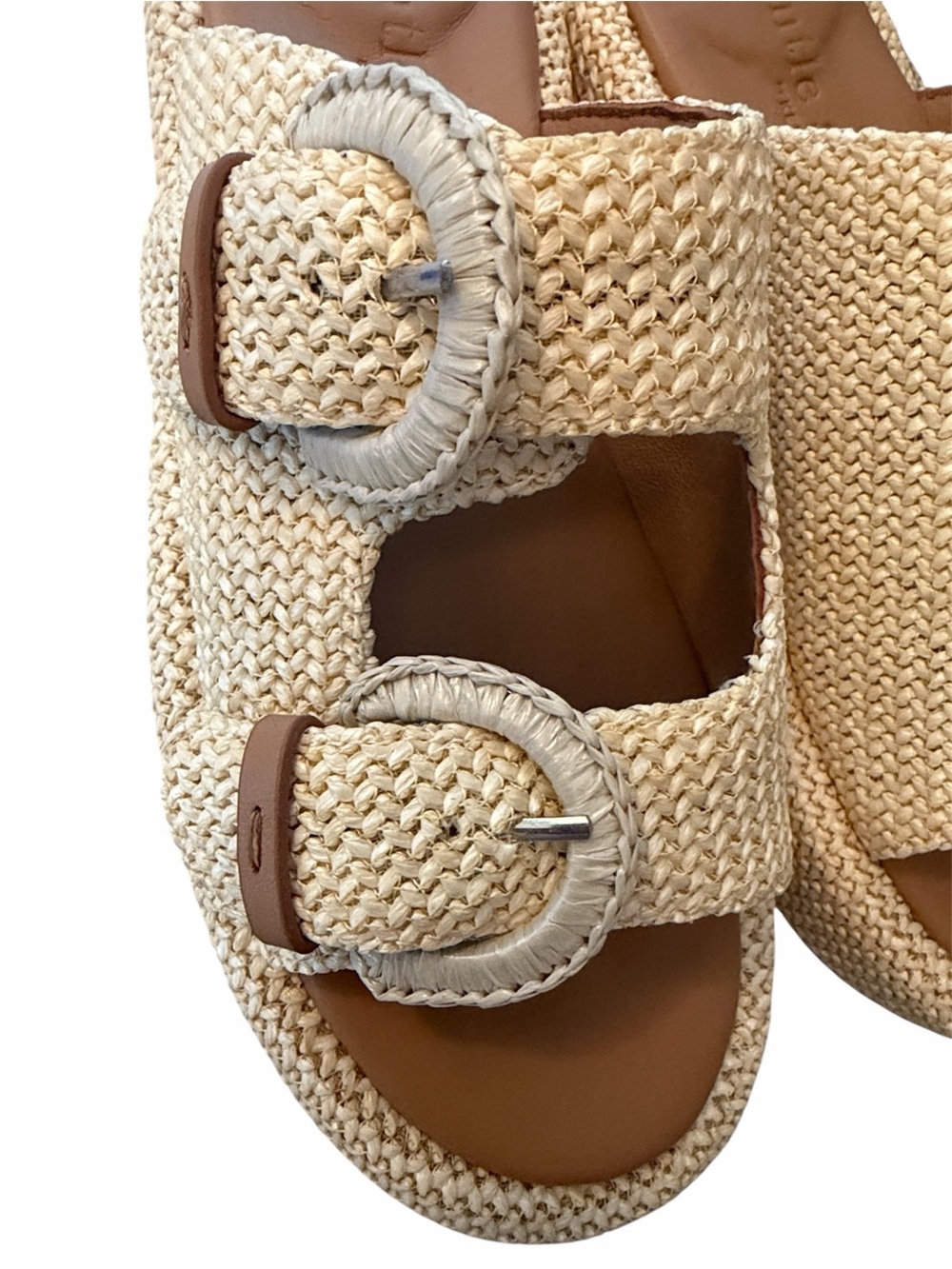 Kennith Cole Gentle Souls Theresa Platform Woven Raffia Sandals. Size 8 - Picture 4 of 9